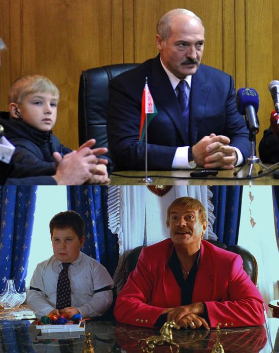 550x695, 65 Kb / батя, сын, авторитет, Лукашенко, президент, жмурки