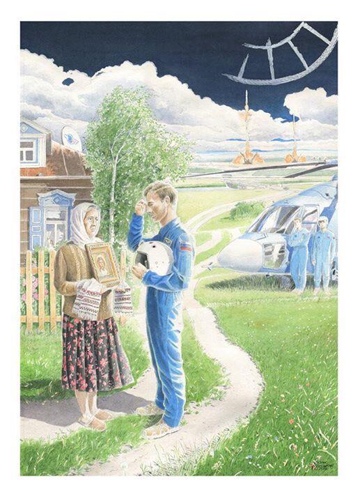 517x720, 73 Kb / космонавт, пгм, икона, крест, православный