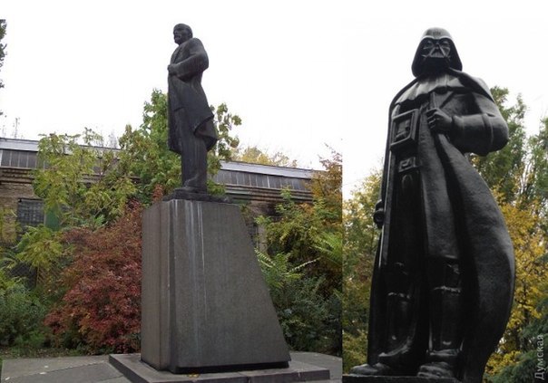 604x423, 56 Kb / Ленин, Одесса, Дарт Вейдер