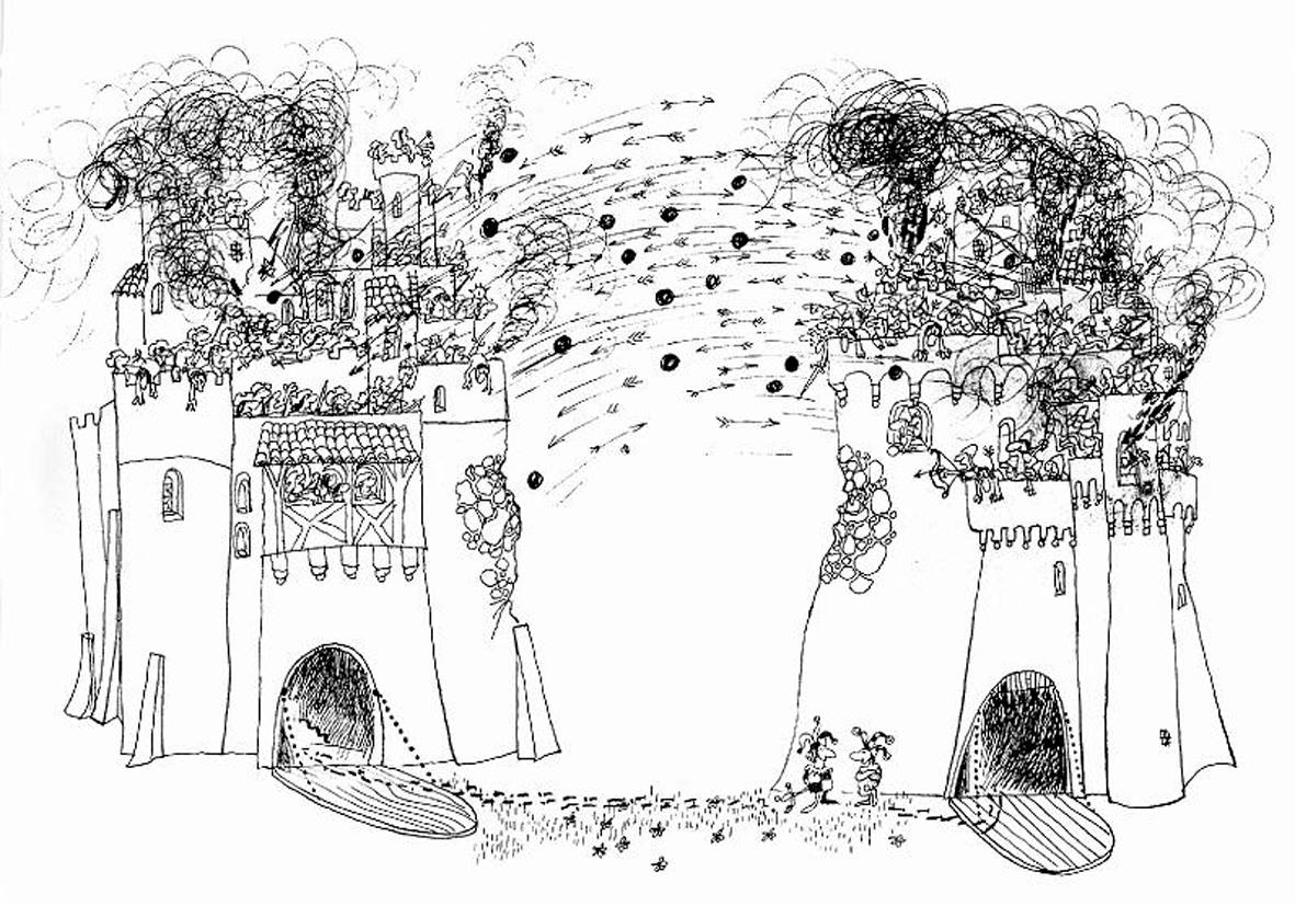 1181x827, 177 Kb / крепости, война, шуты, ворота, стрелы