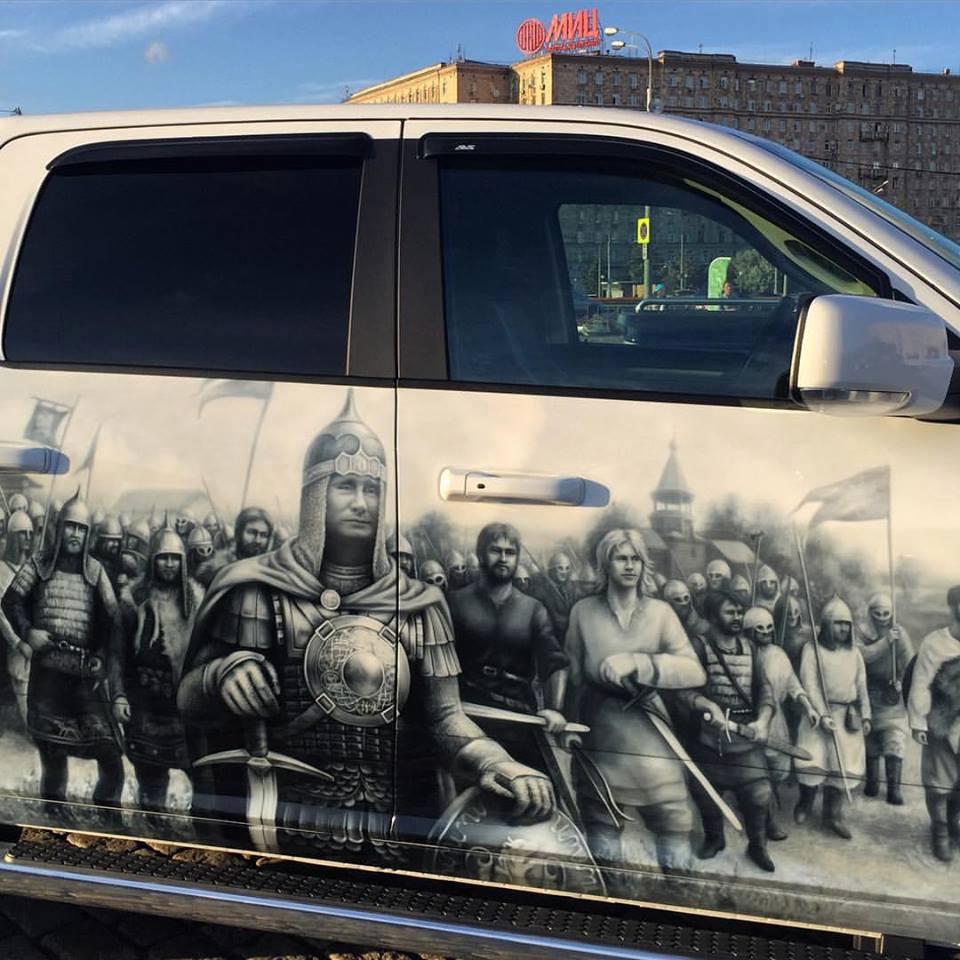 960x960, 116 Kb / Машина, политота, аэрография, князь, Путин