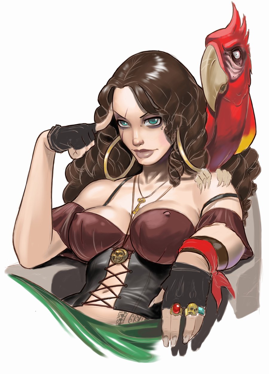 900x1250, 153 Kb / кольца, череп, перстень, платок, попугай, зеленоглазая, ключ