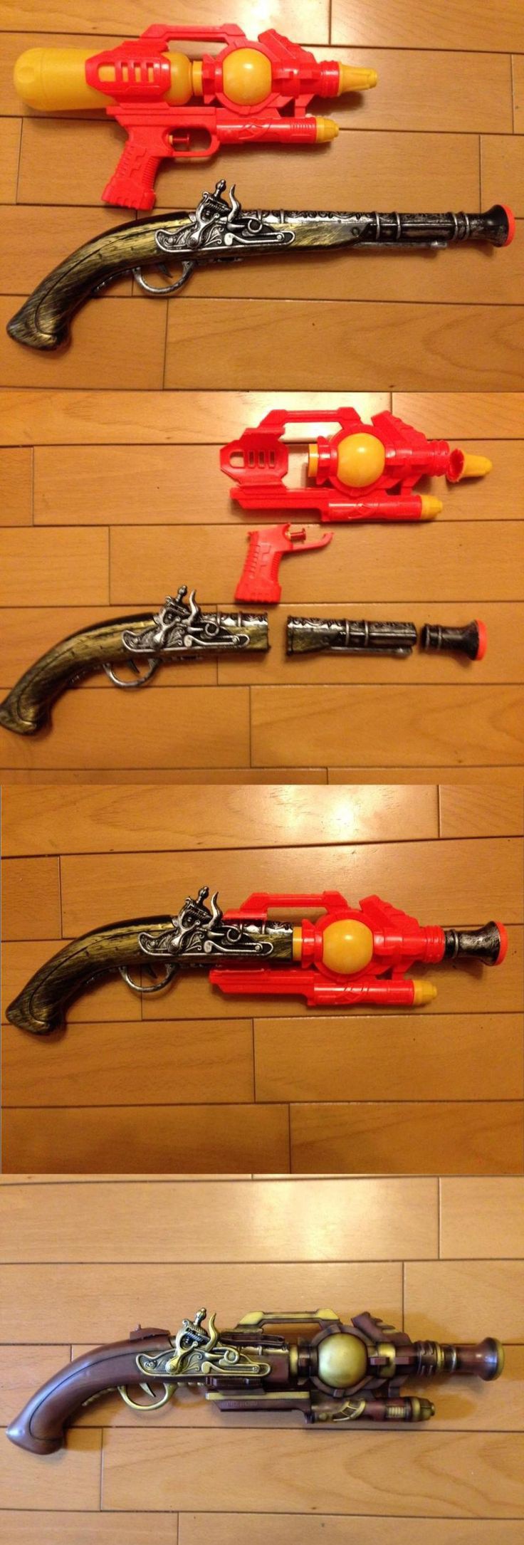 736x2170, 252 Kb / Пистолет, игрушка, водяной, сборка, стимпанк