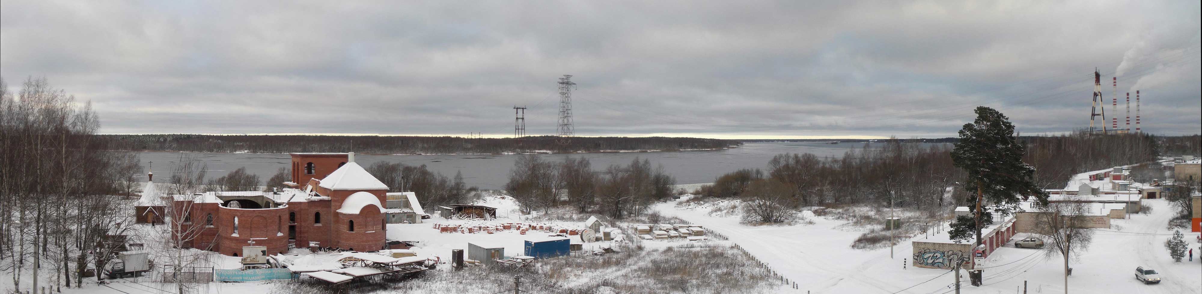 4000x980, 338 Kb / панорама, конаково, волга, река