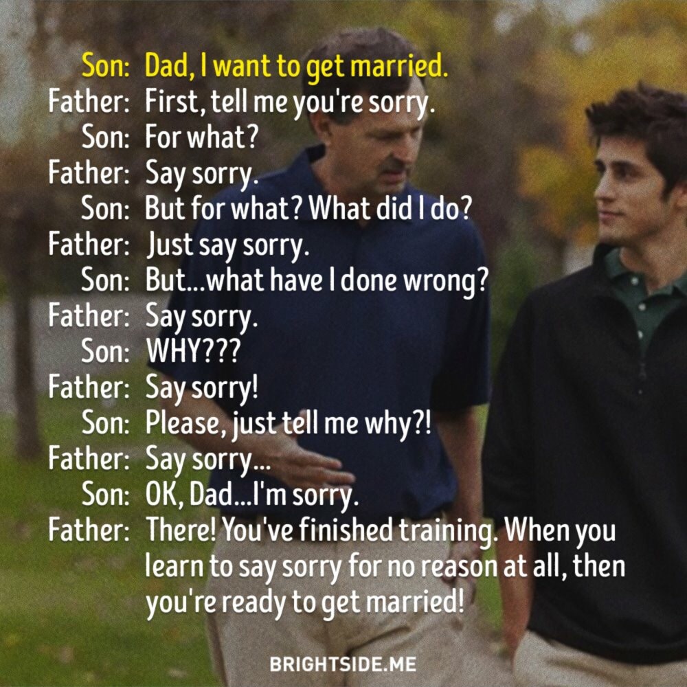 1000x1000, 230 Kb / сын, отец, извинения, женитьба