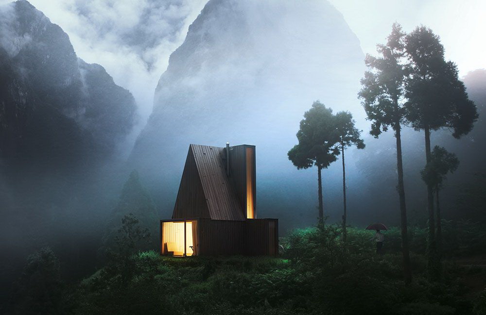 1000x649, 113 Kb / дом, туман, природа