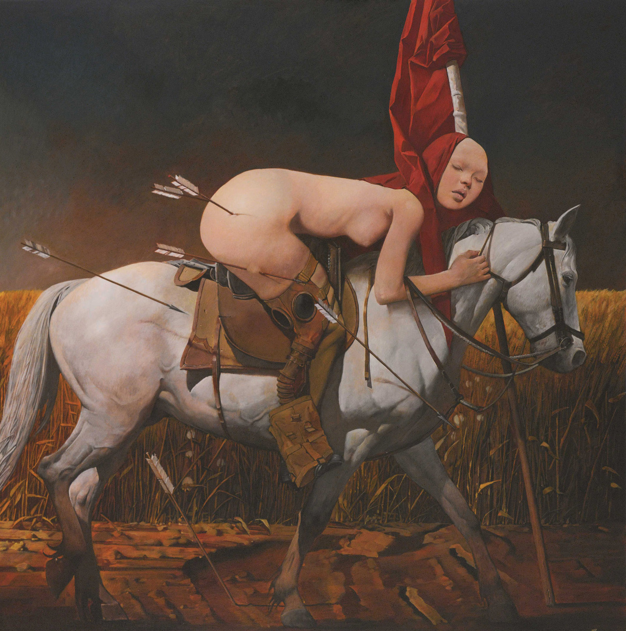 1280x1291, 543 Kb / вей донг, лошадь, жопа, стрелы, лысая