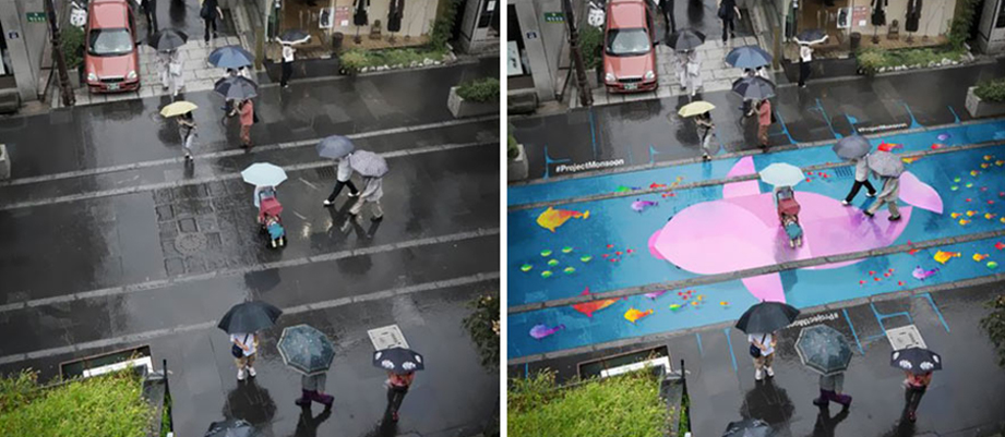 921x401, 288 Kb / Сеул, улица, дождь