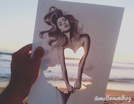 566x437, 40 Kb / скарлетт йохансон, платье, рисунок, закат