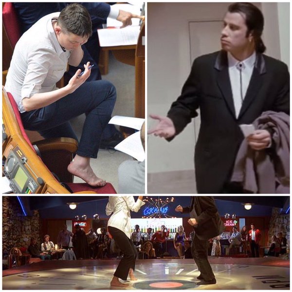 600x600, 72 Kb / Савченко, Рада, Траволта, Криминальное чтиво, политота