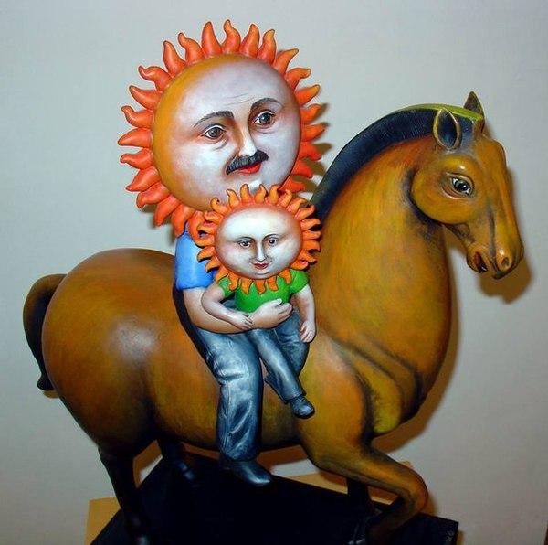 600x596, 46 Kb / конь, всадник, ребенок, солнце, мексика, лукашенко, коля, солнцеликий