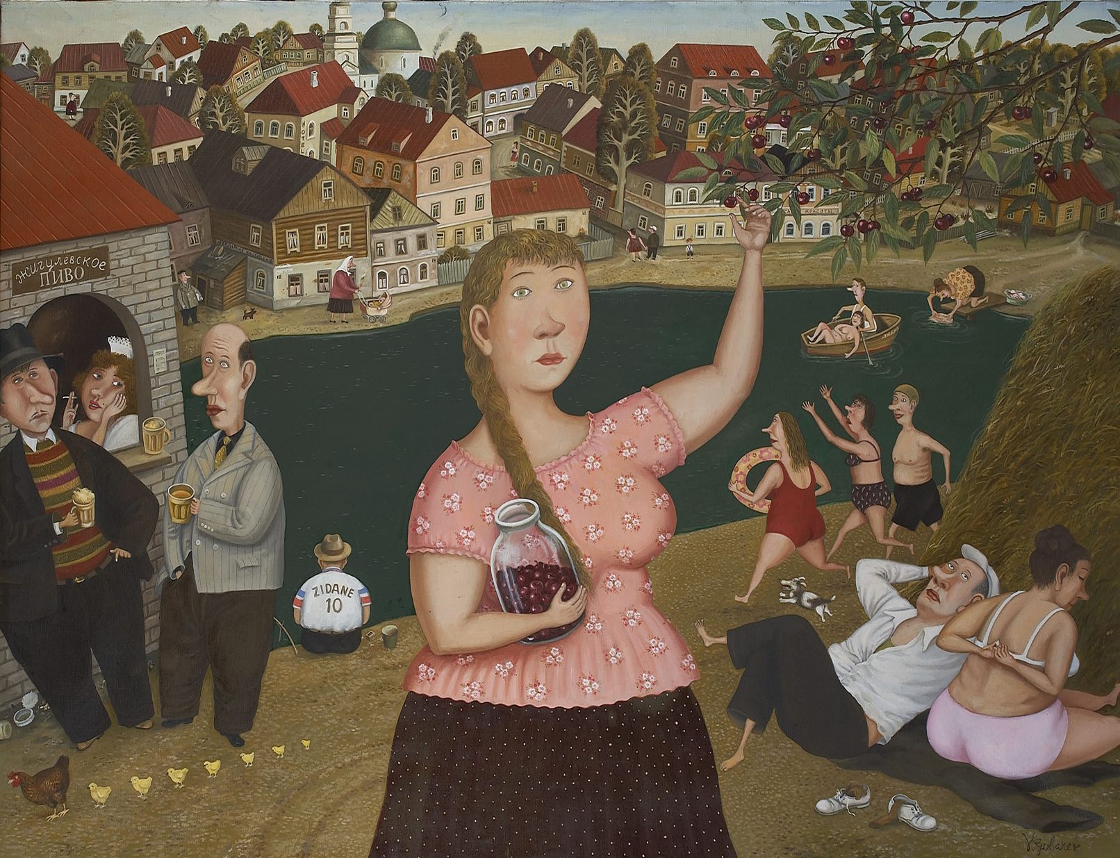 1612x1235, 399 Kb / банка, вишня, лодка, стирка, город, ларек, жигулевское, зидан, примитивизм, пиво