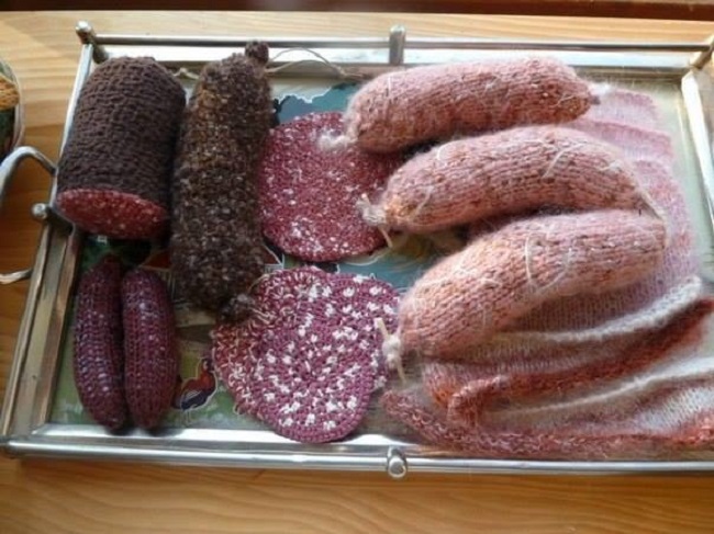 650x487, 111 Kb / вязаная, колбаса