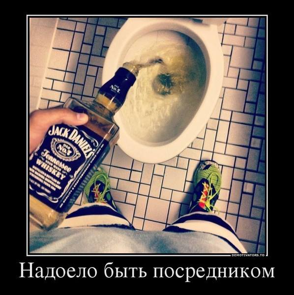 598x600, 55 Kb / виски, унитаз, посредник, демотиватор