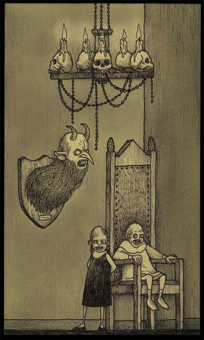 421x700, 94 Kb / черти, стул, люстра