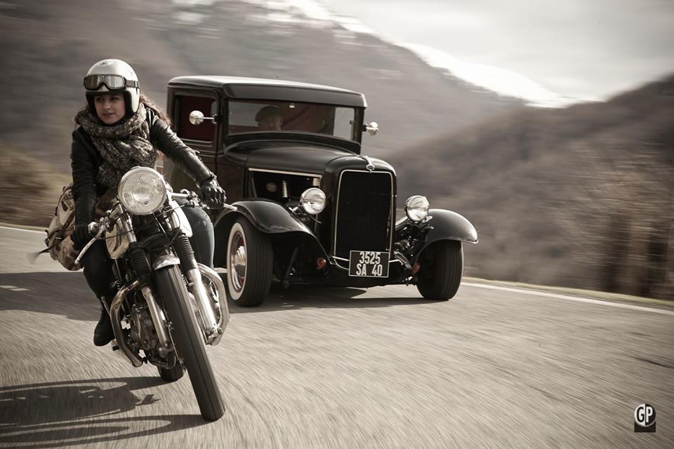 960x640, 82 Kb / дорога, девушка, мотоцикл, hot road