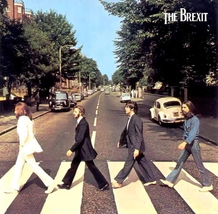 720x708, 129 Kb / битлз, зебра, переход, brexit, Abbey Road, the Beatles