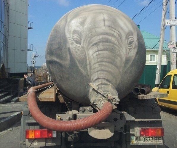 597x500, 68 Kb / слон, хобот, пыль, цистерна