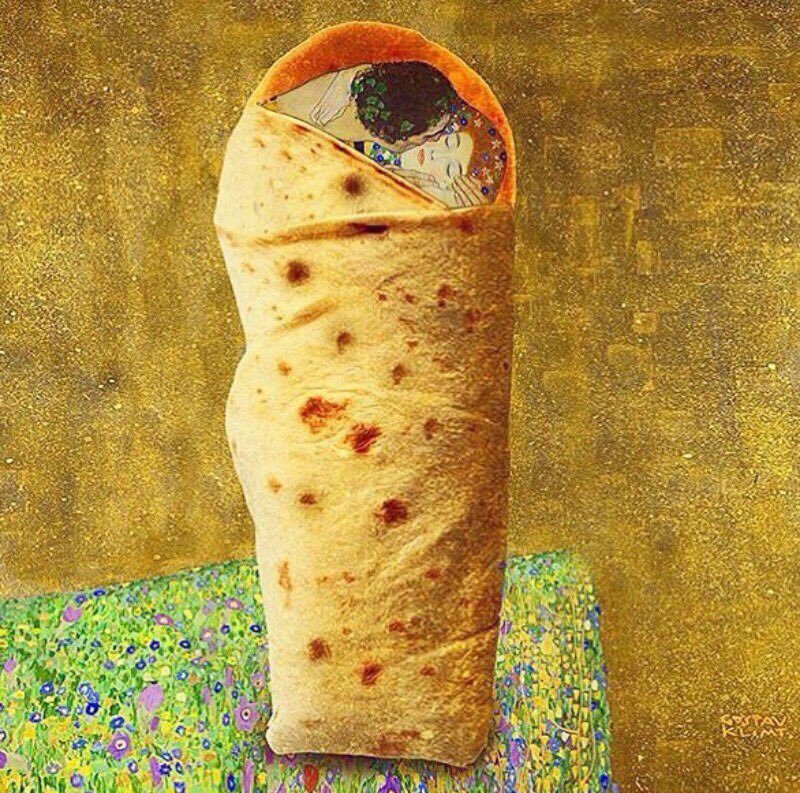 800x793, 215 Kb / Густав Климт, шаверма, шаурма, лаваш