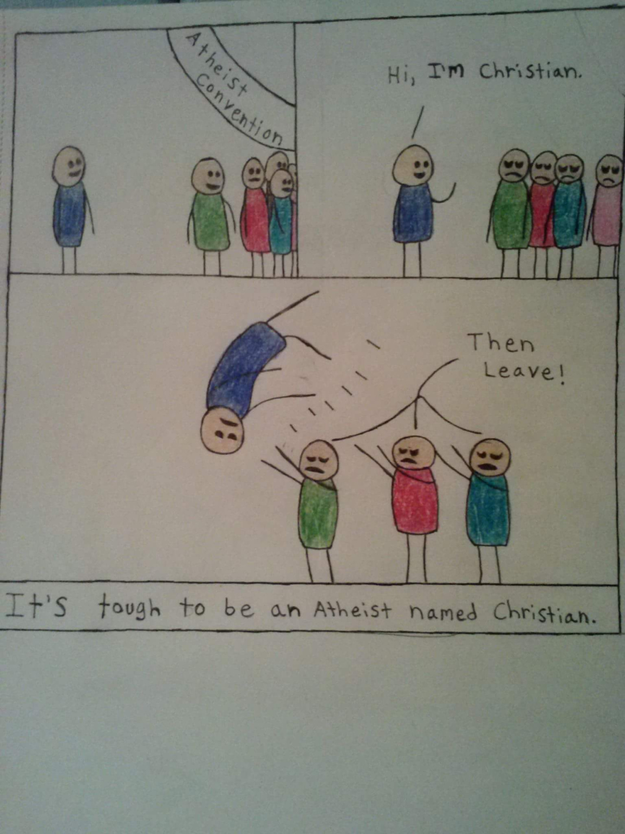 1280x1707, 341 Kb / атеисты, христианин, кристиан, игра слов