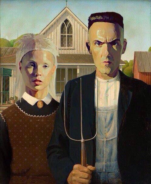 498x604, 68 Kb / die antwoord, готика, вилы