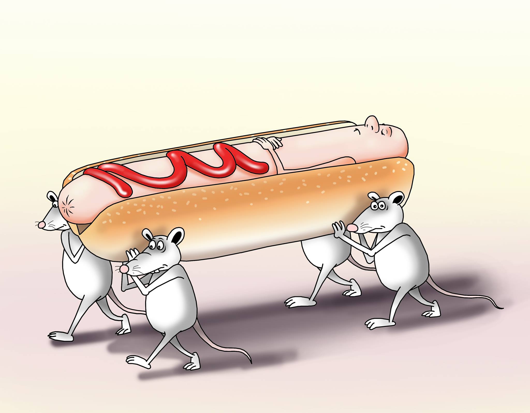 2048x1596, 151 Kb / мыши, хот-дог, похороны, Сергей, Корсун