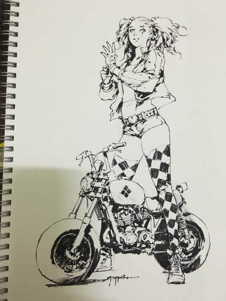 720x960, 65 Kb / мотоцикл, Харли, Квин, Puppeteer, Lee