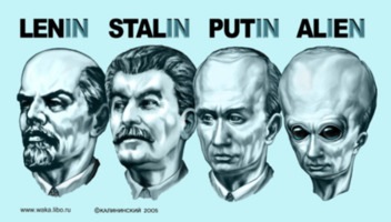 352x200, 24 Kb / lenin, stalin, putin, alien