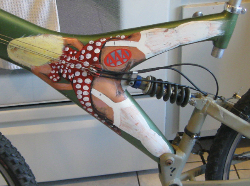 795x593, 314 Kb / велосипед, рисунок, амортизатор