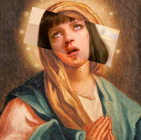 480x479, 102 Kb / ума турман, нимб, икона, коллаж