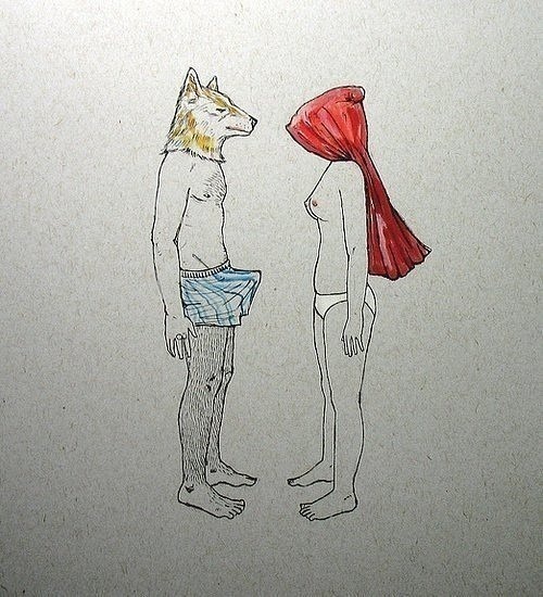 500x550, 85 Kb / Волк, Красная шапочка