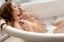 шатенка, ванна, пена