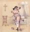 монашка, летающие, хуи, гравюра, стул, кровать, крест