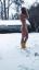 снег, сапоги, шапка, голая, гольфы, носки, двор, сарай, nella neve