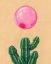 кактус, шарик, рисунок