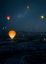 Воздушный шар, Турция, Cappadocia, Turkey, звезды, небо, ночь