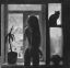 женщина, кошка, окно, растение, ч/б, Alex Howitt, Алекс Ховит
