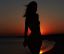 тень, закат, силуэт