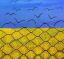 свобода, птицы, клетка, флаг, украины, сетка, рабица