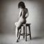 ч/б, эротика, стул, попа