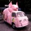 Фиат 600 Мультипла, розовый, свиномобиль